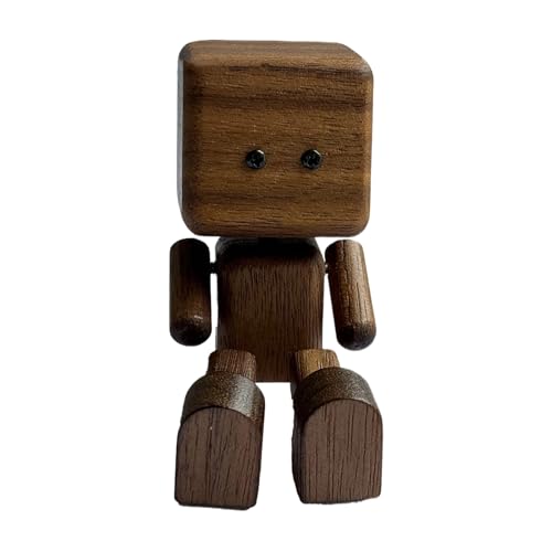 syayw Wackelnder Holzmännchen - Niedliche Puppe mit wackelnden Füßen aus Holz | Lustiger Holz Schreibtisch Deko & Automobil Zubehör Für Tisch Reise Tischfläche von syayw