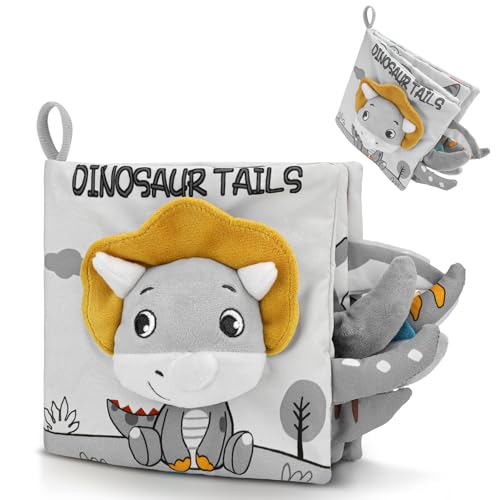 syid Baby Book Toys, Baby Toys 0-6 Months Sensory Books Jungle Tails Soft Touch and Feel Crinkle Cloth Books, Newborn Baby Essentials Gifts for 0 3 6 12 Months Boys Girls, Dinosaurier syid Baby Book Toys, Baby Toys 0-6 Months Sensory Books Jungle Tails Soft Touch and Feel Crinkle Cloth Books, Newborn Baby Essentials Gifts for 0 3 6 12 Months Boys Girls, Dinosaurier von syid