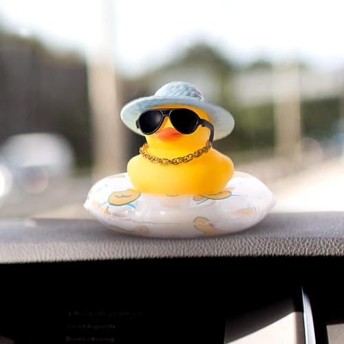 Auto für Armaturenbrett - Gummi -Entenauto -Ornamente | Nettes Dashboard Decoration Accessoires | Beinhaltet Mini -Schwimmring, Sonnenhut, Halskette und Sonnenbrille | Fun Car Inneneinrichtung Auto für Armaturenbrett - Gummi -Entenauto -Ornamente | Nettes Dashboard Decoration Accessoires | Beinhaltet Mini -Schwimmring, Sonnenhut, Halskette und Sonnenbrille | Fun Car Inneneinrichtung von szaluyk