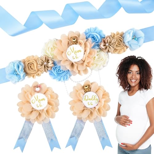 BumpPetal Blumen-Schärpen-Set, Umstandsschärpe mit Blumen – Anstecknadel für Babyparty, werdende Mutter, rosa Blumengürtel für Umstandskleid, Schwangerschafts-Foto-Requisiten-Zubehör BumpPetal Blumen-Schärpen-Set, Umstandsschärpe mit Blumen – Anstecknadel für Babyparty, werdende Mutter, rosa Blumengürtel für Umstandskleid, Schwangerschafts-Foto-Requisiten-Zubehör von szaluyk