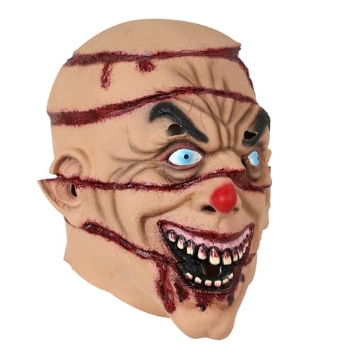 Cosplay Face Cover | Blutdetaillatex Masque | Unisex Kostümzubehör | Halloween & Theater -Requisite | Langlebig und flexibel | Maskerade & Rollenspiel | Horror & Fantasy Cospplay | Leistung und Partyg von szaluyk
