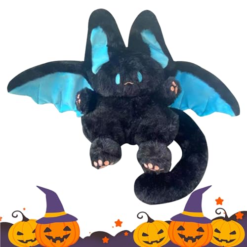 Fledermäuse Doll - Dark Plüschfigur, weiches Plüschkissen | Kinder Teenager Erwachsene Geschenk, Familienfreunde Komfort Spielzeug, Fledermausplüschkissen Figur mit Kürbiskleidung, Plüsch Fled von szaluyk