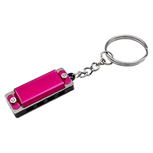 Netter Schwan -Halsketteschlüsselkettenanhänger | Mini 4-Loch 8-Tone Mundharmonica Halskette & Schlüsselbund | Portable Metal Music Instrument | Styles Accessoire für Erwachsene und Anfänger | Miniatu von szaluyk