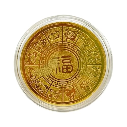 szaluyk Chinesisches Neujahr des Pferdes Golden Luck Coin | Horse Decoration Token | Gedenkfürst -Souvenir Coiin | Gedenkkursgeschenk für Erwachsene Sammler | Männerfreunde Familienfeier Display von szaluyk