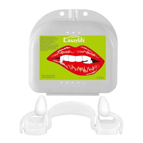 szaluyk Halloween Zähne | Gruselzähne Neuheit,Einsetzbare Vampirfänge Makeup Requisiten Für Film TV Kostümpartys szaluyk Halloween Zähne | Gruselzähne Neuheit,Einsetzbare Vampirfänge Makeup Requisiten Für Film TV Kostümpartys von szaluyk
