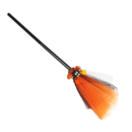 szaluyk Kinder Halloween Hexenbesen | Halloween Witch Broom Kostümrequisiten | Cosplay-Props tun sich vor, Accessoires für Trick-or-Treat-Kinder Kleinkind 80 cm zu verfolgen von szaluyk