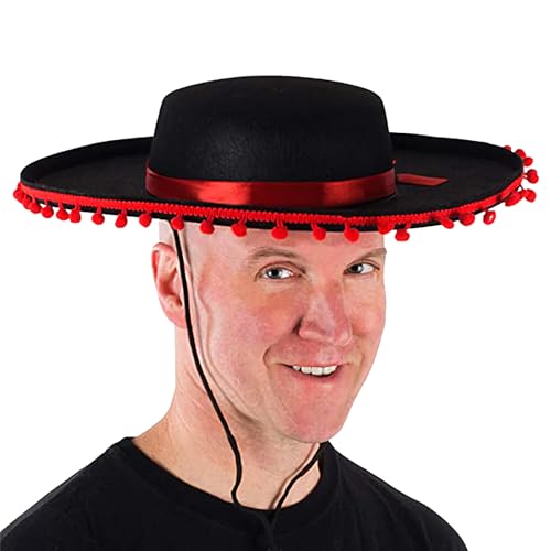 szaluyk Mexikanischer Sombrero-Hut für Erwachsene, breite Krempe, Cosplay-Kostüm, großes Flamenco-Outfit, Zubehör für Geburtstag, Halloween und Urlaub szaluyk Mexikanischer Sombrero-Hut für Erwachsene, breite Krempe, Cosplay-Kostüm, großes Flamenco-Outfit, Zubehör für Geburtstag, Halloween und Urlaub von szaluyk