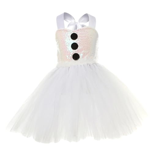 szaluyk Rollenspiel-Verkleidung: Gaze-Tutu-Kleid, bequemes Kinder-Kostüm, schönes Brautkostüm für 2–12 Jahre alte Mädchen von szaluyk