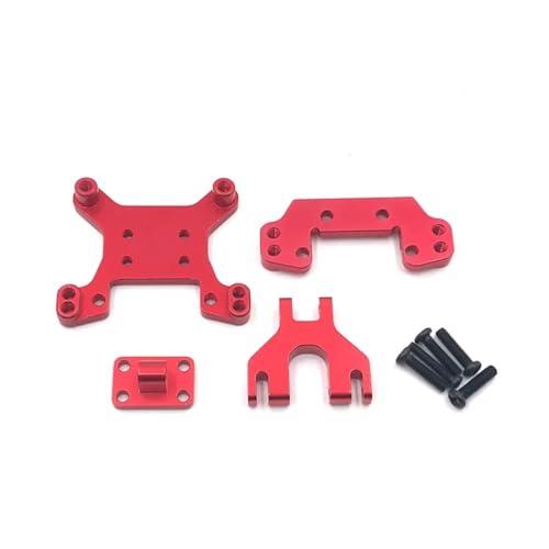 tKLNvZ 1/12 RC Car Upgrade Teile Zubehör 124016 124018 Metall-Stoßdämpfer-Set vorne und hinten(Red) von tKLNvZ