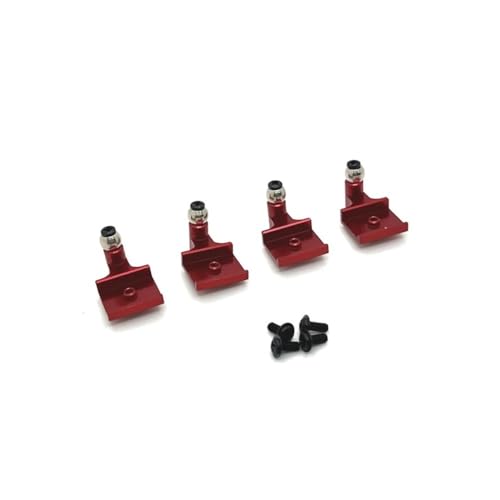 tKLNvZ 1/16 RC Auto Upgrade Teile Zubehör C64 C64-1 Metall Shock Tower Stoßdämpfer Halterung(Red) von tKLNvZ