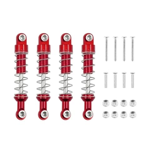 tKLNvZ 1/18 RC Auto Upgrades Teile Zubehör 184011 A959 A959-B A949 A969 A979 K929 Metall Stoßdämpfer Dämpfer(Red) von tKLNvZ