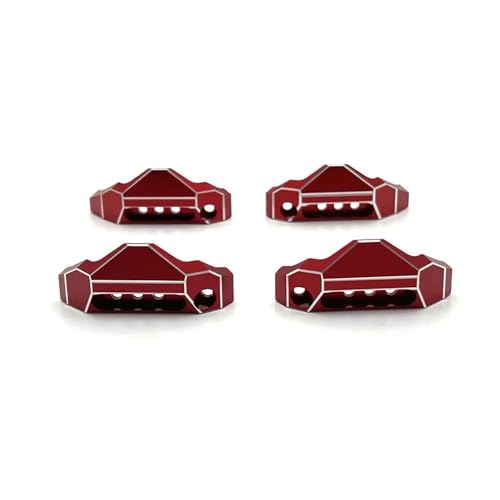 tKLNvZ 10208 Metall Stoßdämpfer Rüstung Protector Set 1/10 RC Auto Upgrade Teile Zubehör(Red) von tKLNvZ