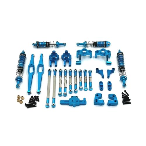 tKLNvZ 12429 Metall-Upgrade-Teilesatz Lenkungsanordnung Verbindungsstange Stoßdämpfersatz 1/12 RC Autozubehör(Blue) von tKLNvZ