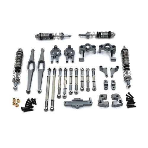 tKLNvZ 12429 Metall-Upgrade-Teilesatz Lenkungsanordnung Verbindungsstange Stoßdämpfersatz 1/12 RC Autozubehör(Titanium) von tKLNvZ