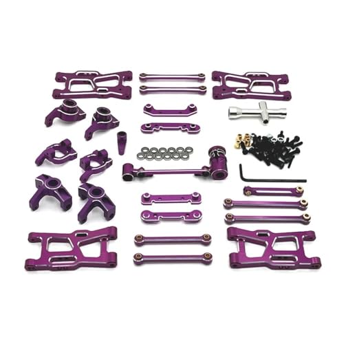 tKLNvZ 144001 144010 124007 124008 124017 124018 124019 Metallaufhängungsarm Lenkbecher Nabenträger Verbindungsstange Upgrade-Teile(Purple) von tKLNvZ