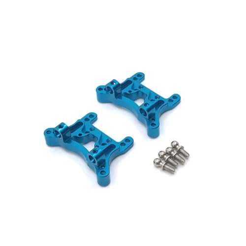 tKLNvZ 2 stücke A959 A959-B A949 A969 A979 K929 Metall Shock Tower Platte for 1/18 RC Auto Upgrade Teile Zubehör(Blue) von tKLNvZ