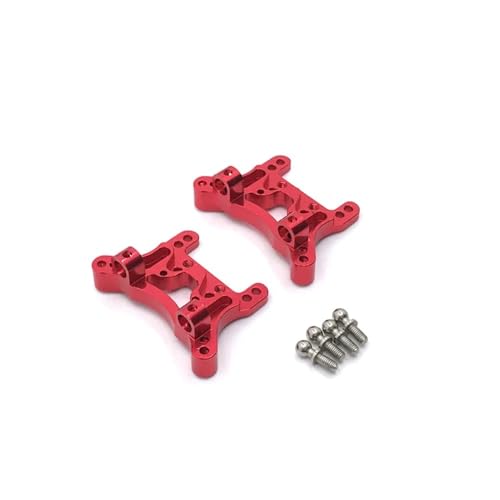 tKLNvZ 2 stücke A959 A959-B A949 A969 A979 K929 Metall Shock Tower Platte for 1/18 RC Auto Upgrade Teile Zubehör(Red) von tKLNvZ