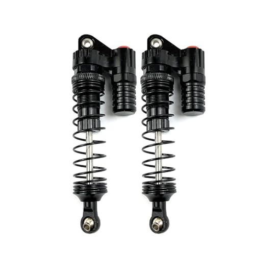 tKLNvZ 2PCS Voll Metall RC Piggyback Stoßdämpfer Loch zu Loch 90mm for 1/10 RC Crawler Auto TRX4 Axial SCX10 90046 D90 KM2 Y05(Black) von tKLNvZ