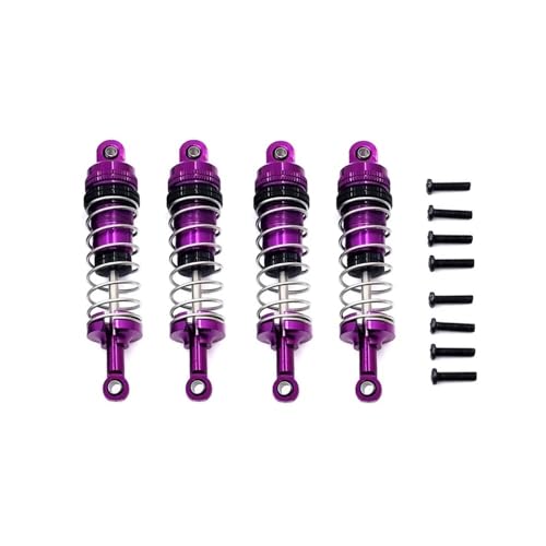 tKLNvZ 4 Stück 144001 144002 144010 124007 124008 124016 124017 124018 124019 Metall Stoßdämpfer RC Auto Upgrades Teile(Purple) von tKLNvZ
