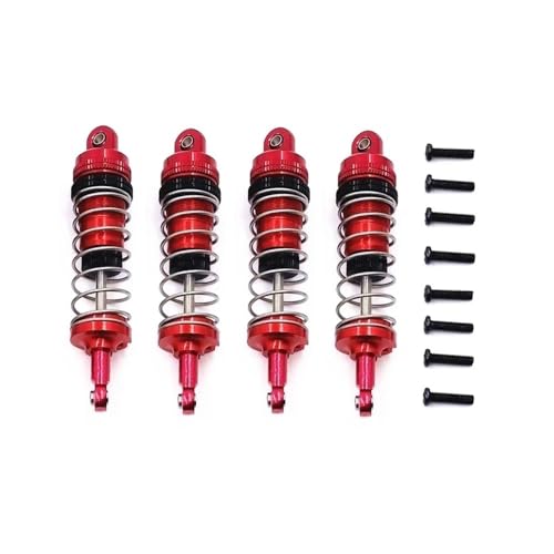 tKLNvZ 4 Stück 144001 144002 144010 124007 124008 124016 124017 124018 124019 Metall Stoßdämpfer RC Auto Upgrades Teile(Red) von tKLNvZ