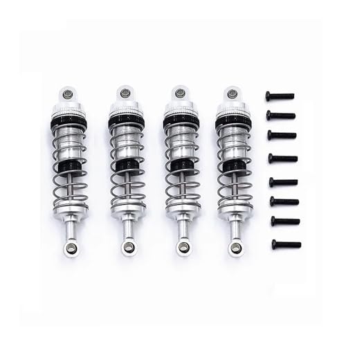 tKLNvZ 4 Stück 144001 144002 144010 124007 124008 124016 124017 124018 124019 Metall Stoßdämpfer RC Auto Upgrades Teile(Silver) von tKLNvZ