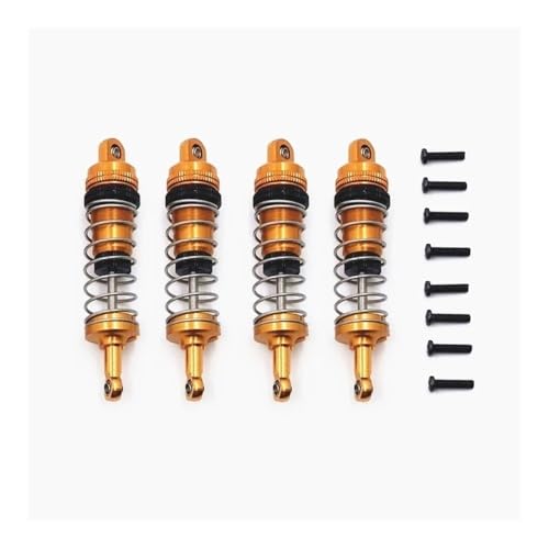 tKLNvZ 4 Stück 144001 144002 144010 124007 124008 124016 124017 124018 124019 Metall Stoßdämpfer RC Auto Upgrades Teile(Yellow) von tKLNvZ
