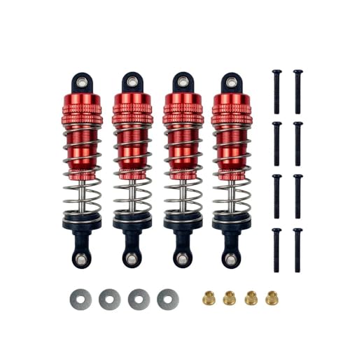tKLNvZ 4 Stück MN128 MN86 MN86S MN86K MN86KS G500 Metall Stoßdämpfer Dämpfer 1/12 RC Crawler Auto Upgrade Teile(Red) von tKLNvZ