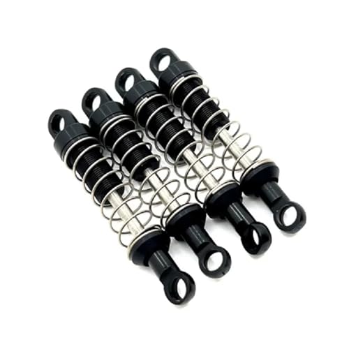 tKLNvZ 4 Stück MN78 MN168 Metall-Stoßdämpfer vorne und hinten, kompatibel mit MN78 MN-78 MN 78 1/12 RC Car Upgrades Teile Zubehör(Black) von tKLNvZ