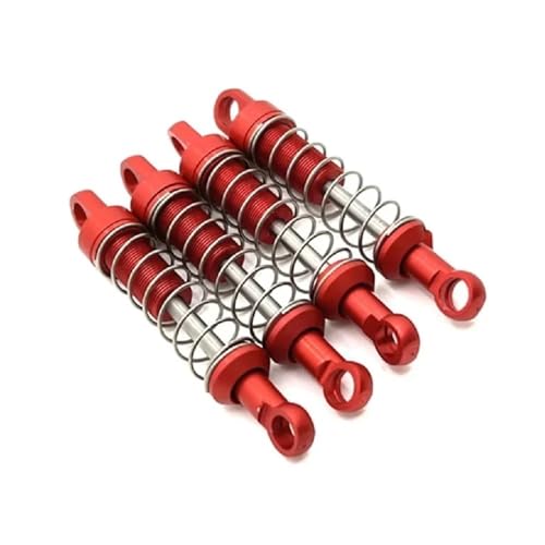tKLNvZ 4 Stück MN78 MN168 Metall-Stoßdämpfer vorne und hinten, kompatibel mit MN78 MN-78 MN 78 1/12 RC Car Upgrades Teile Zubehör(Red) von tKLNvZ