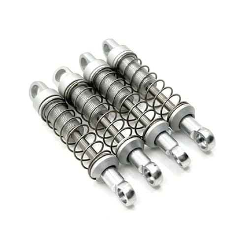 tKLNvZ 4 Stück MN78 MN168 Metall-Stoßdämpfer vorne und hinten, kompatibel mit MN78 MN-78 MN 78 1/12 RC Car Upgrades Teile Zubehör(Silver) von tKLNvZ
