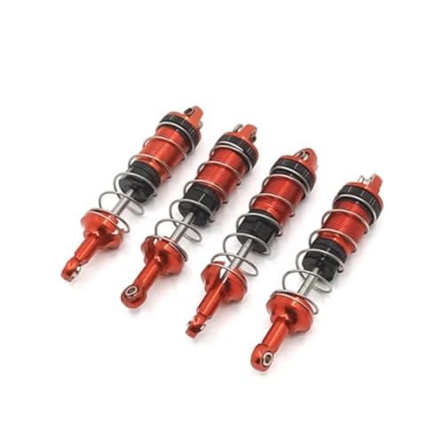 tKLNvZ 4 Stück Metall-Öl-Stoßdämpfer-Dämpfer, kompatibel mit MN128 MN86 MN86S MN86K MN86KS G500 1/12 RC Car Upgrade-Teilen(Red) von tKLNvZ