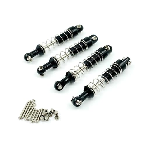 tKLNvZ 4 Stück Metall Stoßdämpfer Dämpfer RC Auto Upgrades Teile Zubehör Kompatibel mit C14 C24 MN D90 D91 D96 D99 D99S MN90 MN98 MN99S(Black) von tKLNvZ