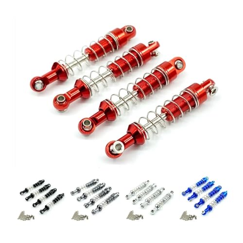 tKLNvZ 4 Stück Metall Stoßdämpfer Dämpfer RC Auto Upgrades Teile Zubehör Kompatibel mit C14 C24 MN D90 D91 D96 D99 D99S MN90 MN98 MN99S(Light Grey) von tKLNvZ