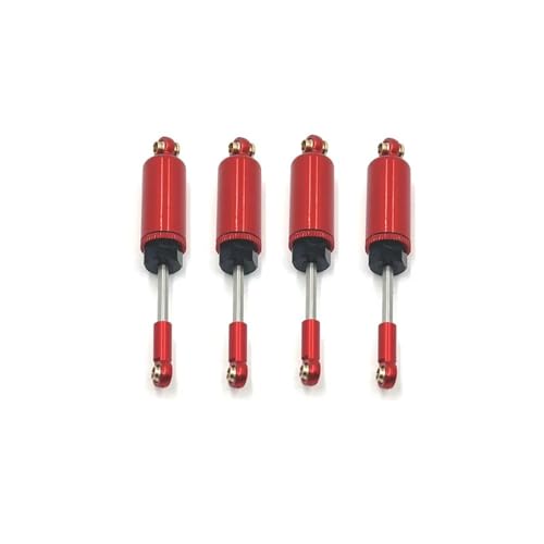 tKLNvZ 4 Stück ölgefüllte Metall-Stoßdämpfer-Dämpfer, kompatibel mit MN128 MN86 MN86S G500 1/12 RC Car Upgrade Teile Zubehör(Red) von tKLNvZ