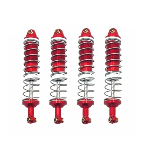 tKLNvZ 4 stücke 104006 104010 104020 104026 Metall Öl Stoßdämpfer Dämpfer 1/10 RC Auto Upgrade Teile Zubehör(Red) von tKLNvZ