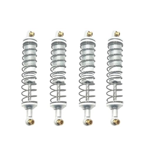 tKLNvZ 4 stücke 104006 104010 104020 104026 Metall Öl Stoßdämpfer Dämpfer 1/10 RC Auto Upgrade Teile Zubehör(Silver) von tKLNvZ