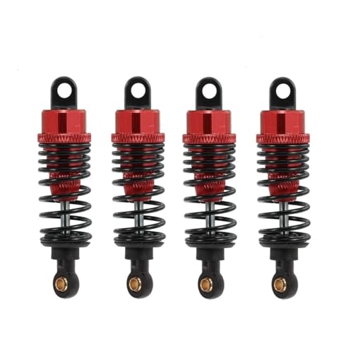 tKLNvZ 4 stücke Metall Stoßdämpfer Dämpfer Kompatibel mit TT01 TT02 TA05 TL01 TA03 MF01X M05 M06 1/10 RC Auto Upgrade Teile zubehör(Red) von tKLNvZ