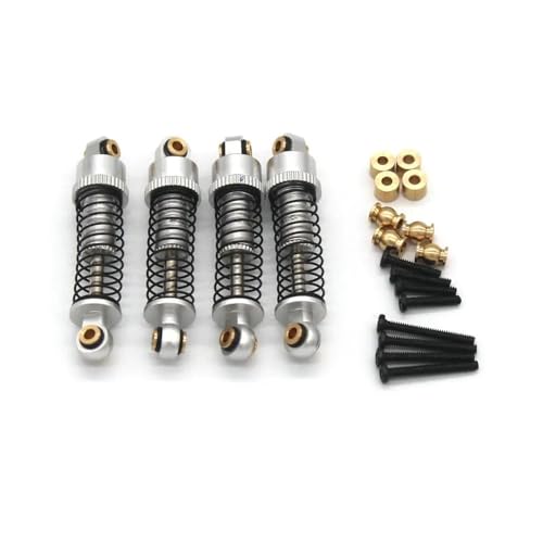 tKLNvZ 4PCS 1/24 Kompatibel mit RC fcx24 Fernbedienung Auto Metall Upgrade Zubehör Stoßdämpfer(Silver) von tKLNvZ