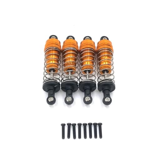 tKLNvZ 4PCs/1set Metall Vorne und Hinten Universal Stoßdämpfer for 124019 144001 RC Auto Upgrade Teile(Yellow) von tKLNvZ