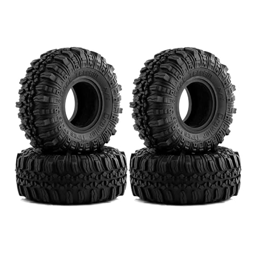 tKLNvZ 57 mm (1 Zoll) weiche Gummireifen für Geländefahrzeuge, kompatibel mit 1/18 und 1/24 RC Raupenfahrzeugen SCX24 AX24 TRX4M FMS FCX24 Enduro24 von tKLNvZ