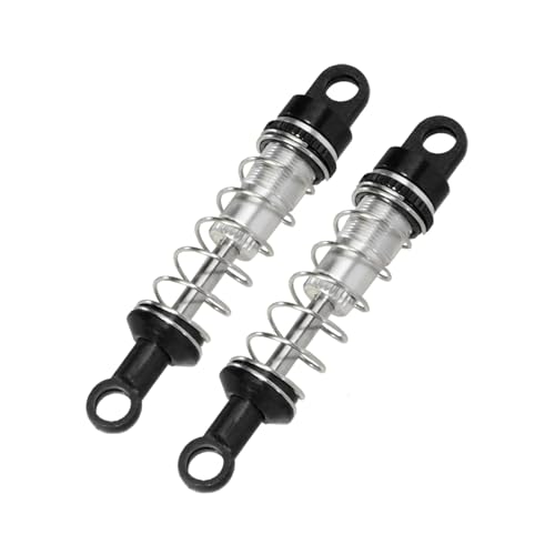 tKLNvZ 60 mm Ölgefüllter Metallstoßdämpfer, kompatibel mit MN78 MN82 MN168 MN99sV2 RC-Auto, einstellbares Upgrade-Nachrüstteilzubehör(Black 2PCS) von tKLNvZ