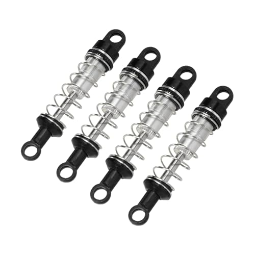 tKLNvZ 60 mm Ölgefüllter Metallstoßdämpfer, kompatibel mit MN78 MN82 MN168 MN99sV2 RC-Auto, einstellbares Upgrade-Nachrüstteilzubehör(Black 4PCS) von tKLNvZ