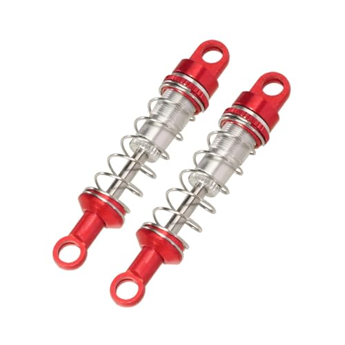 tKLNvZ 60 mm Ölgefüllter Metallstoßdämpfer, kompatibel mit MN78 MN82 MN168 MN99sV2 RC-Auto, einstellbares Upgrade-Nachrüstteilzubehör(Red 2PCS) von tKLNvZ