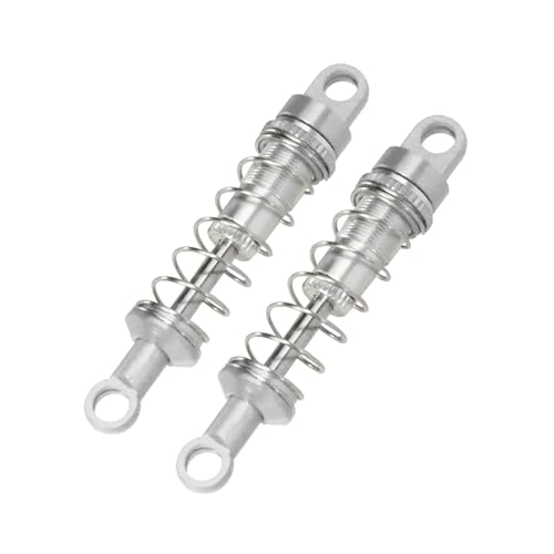 tKLNvZ 60 mm Ölgefüllter Metallstoßdämpfer, kompatibel mit MN78 MN82 MN168 MN99sV2 RC-Auto, einstellbares Upgrade-Nachrüstteilzubehör(Silver 2PCS) von tKLNvZ