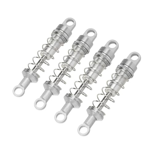 tKLNvZ 60 mm Ölgefüllter Metallstoßdämpfer, kompatibel mit MN78 MN82 MN168 MN99sV2 RC-Auto, einstellbares Upgrade-Nachrüstteilzubehör(Silver 4PCS) von tKLNvZ