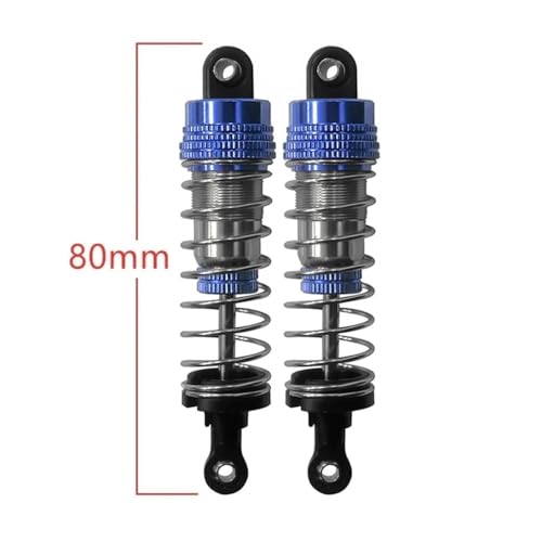 tKLNvZ 73 mm 80 mm Metall-Öl-Stoßdämpfer-Dämpfer, kompatibel mit H16H H16E H16P 16207 16208 16209 16210 RC-Car-Upgrade-Teilen(2pcs 80mm Blue) von tKLNvZ