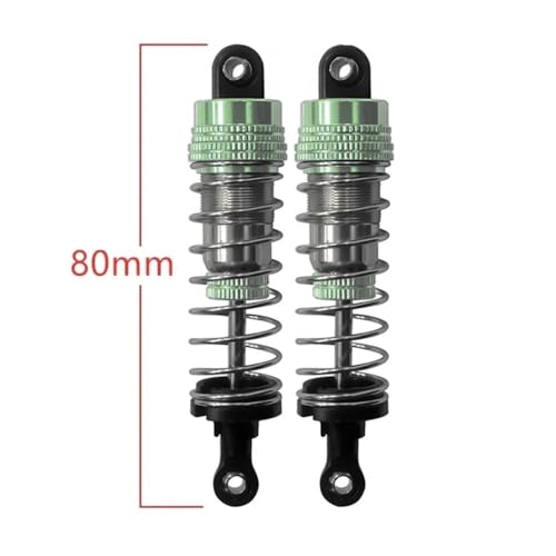 tKLNvZ 73 mm 80 mm Metall-Öl-Stoßdämpfer-Dämpfer, kompatibel mit H16H H16E H16P 16207 16208 16209 16210 RC-Car-Upgrade-Teilen(2pcs 80mm Green) von tKLNvZ