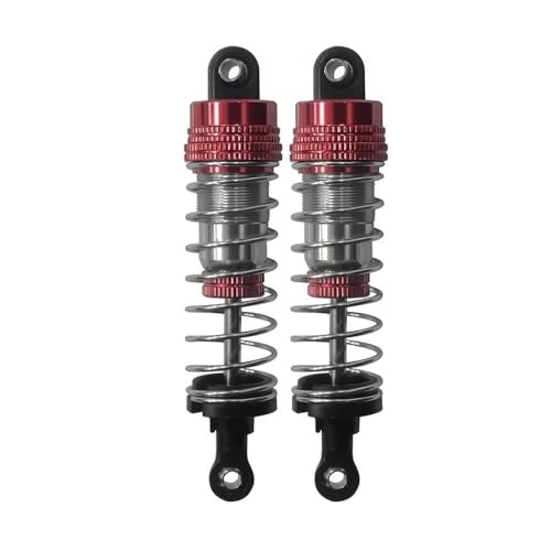 tKLNvZ 73 mm 80 mm Metall-Öl-Stoßdämpfer-Dämpfer, kompatibel mit H16H H16E H16P 16207 16208 16209 16210 RC-Car-Upgrade-Teilen(2pcs 80mm Red) von tKLNvZ