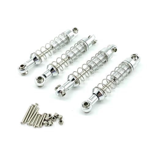 tKLNvZ C14 C24 MN D90 D91 D96 D99 D99S MN90 MN98 MN99S 4 stücke Metall Stoßdämpfer Dämpfer RC Auto Upgrades Teile Zubehör(Silver) von tKLNvZ
