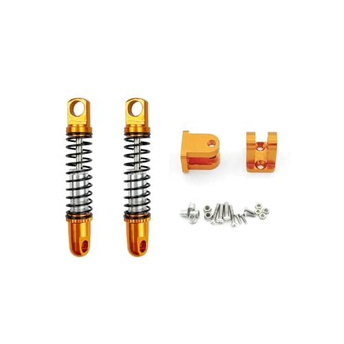 tKLNvZ D12 D42 Metall Vorne Hinten Stoßdämpfer Dämpfer mit Halterung Festen Sitz RC Auto Upgrades Teile Zubehör(2pcs Front Yellow) von tKLNvZ